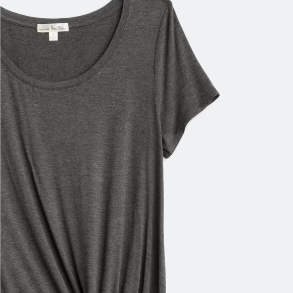 Nine Britton Charcoal Twist Front Tee - Picture 6 of 12